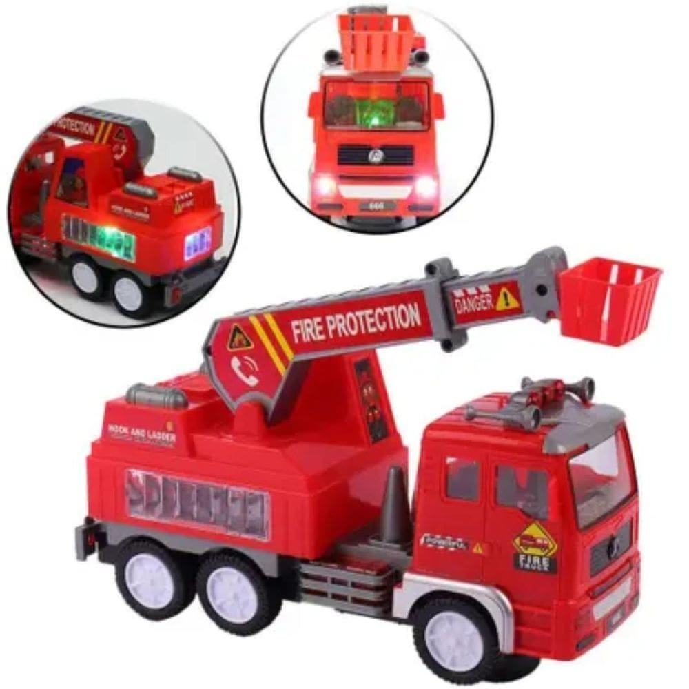 Caminhão Bombeiro Som E Luzes Brinquedo Infantil Educativo