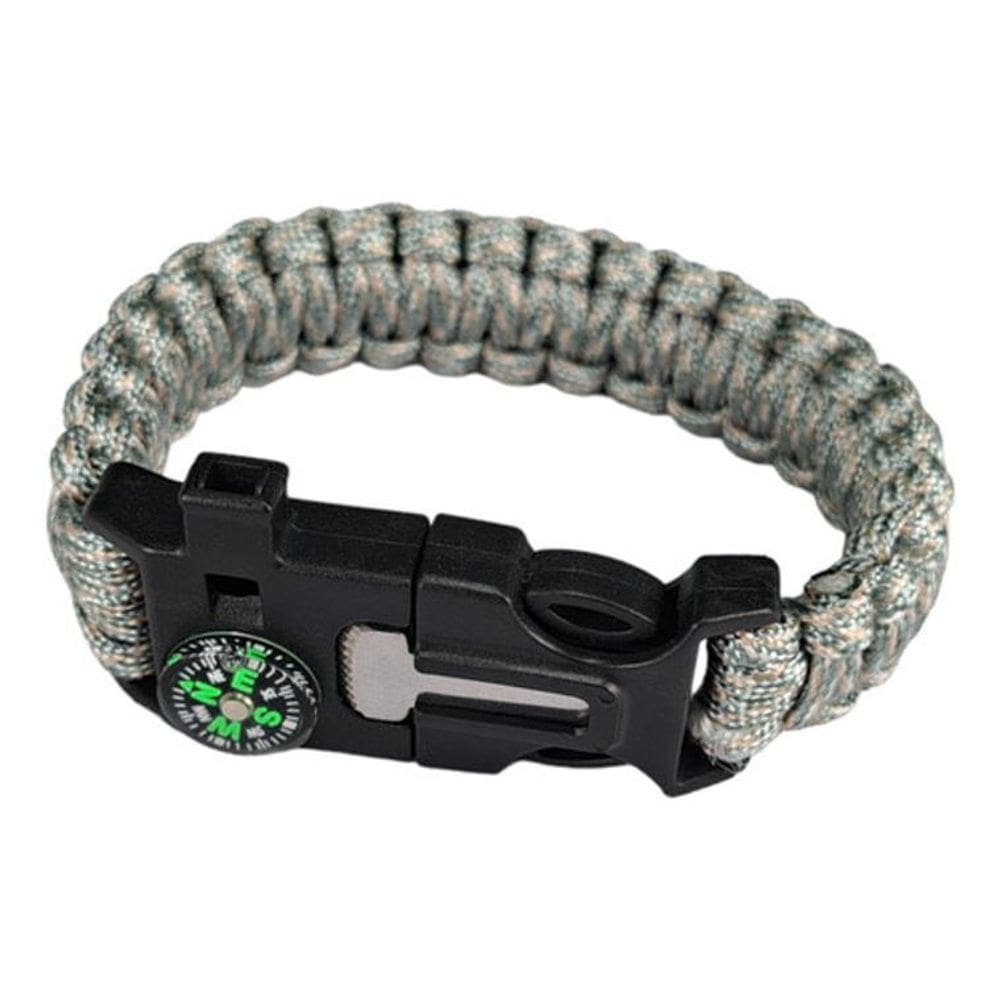 Bracelete Paracord Pederneira Apito Bussola