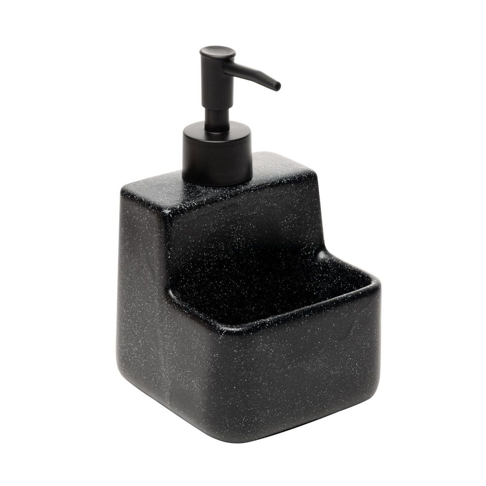 Dispenser Porta Sabão E Suporte Esponja 430Ml Cerâmica Pia