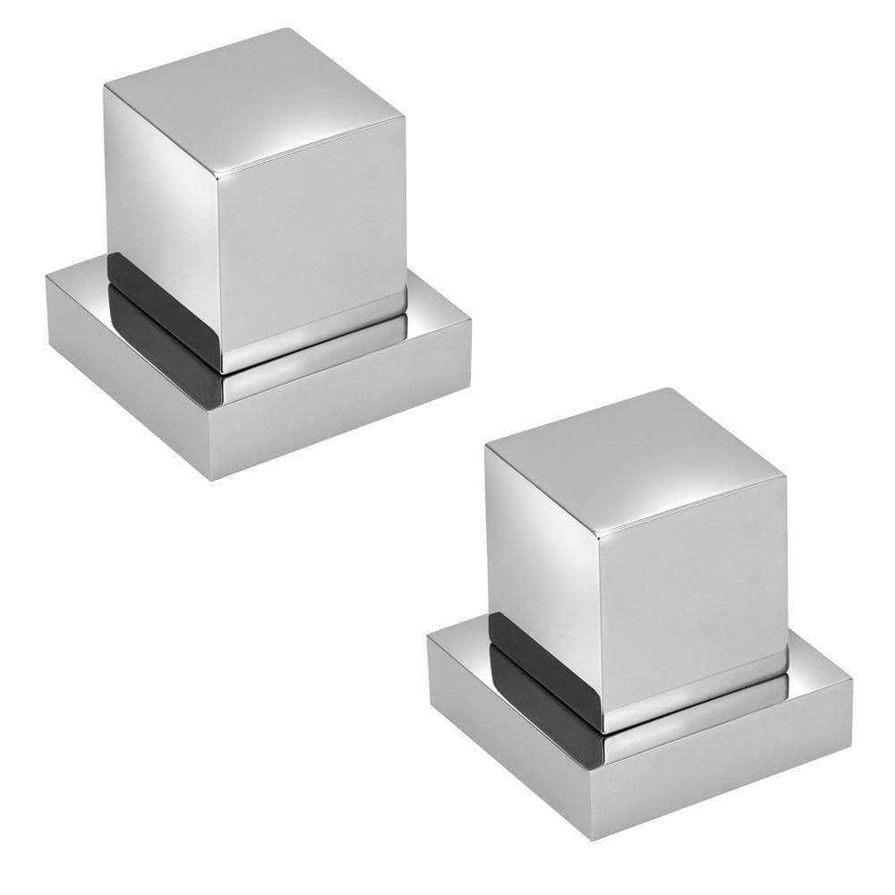 Kit 2 Acabamento De Registro Quadrado Luxo 1/2` Ou 3/4`