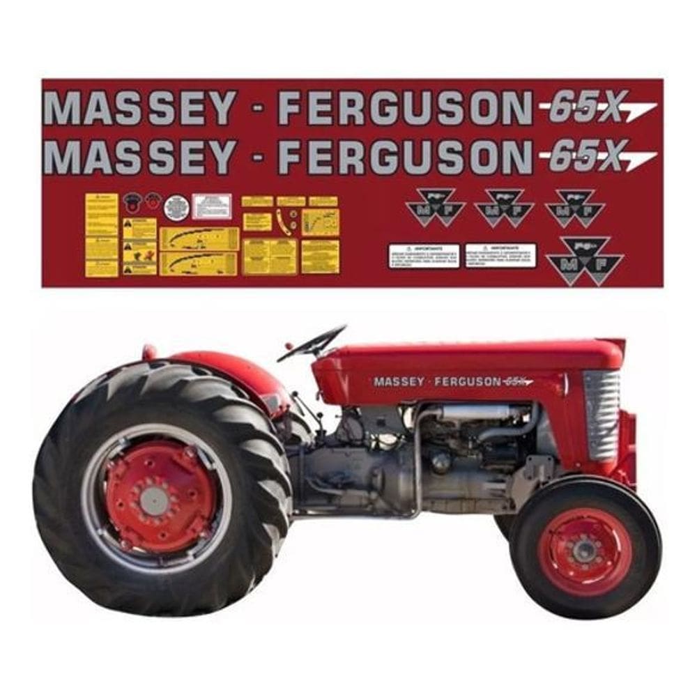 Kit Adesivos Massey Ferguson Mf 65X