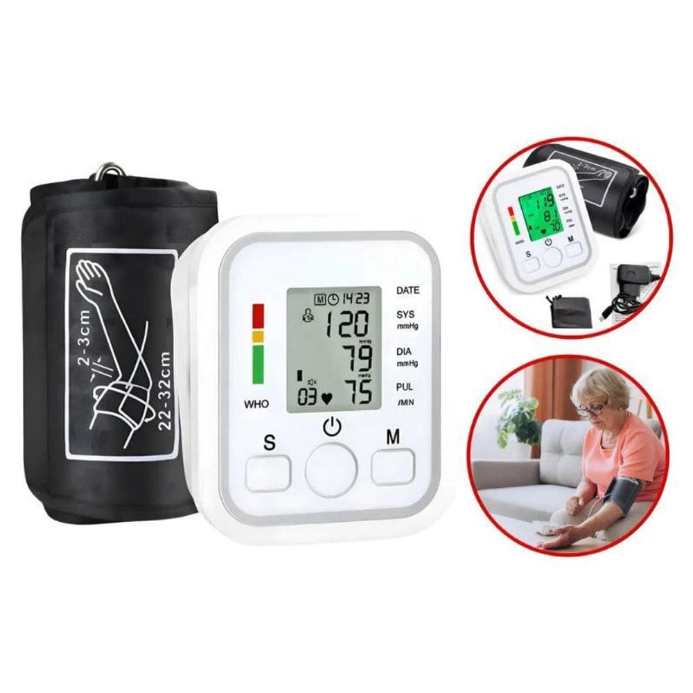 Aparelho De Medir Pressão De Braço Eletrico Cor Branco