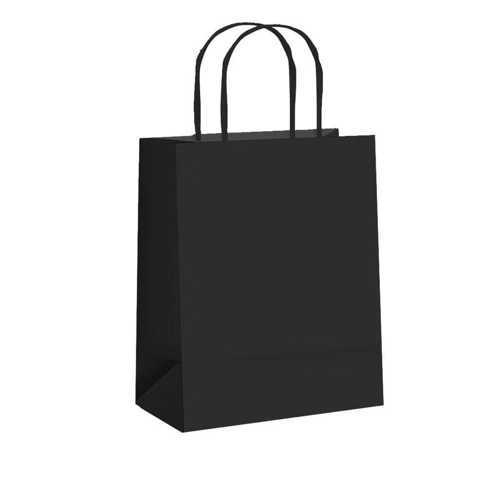 Sacola Papel Cromus 26X19,5X9,5Cm Media Preta