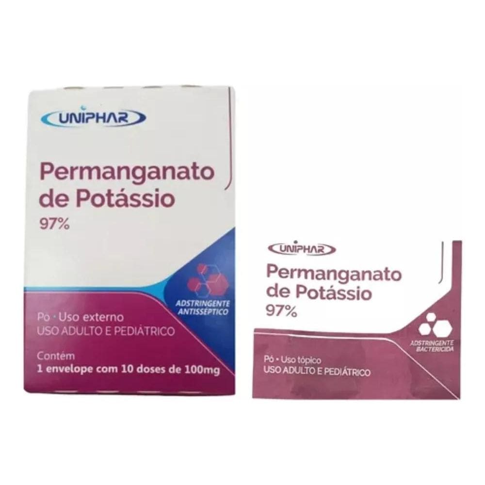 Permanganato De Potássio Em Pó 97% 10 Doses 100Mg