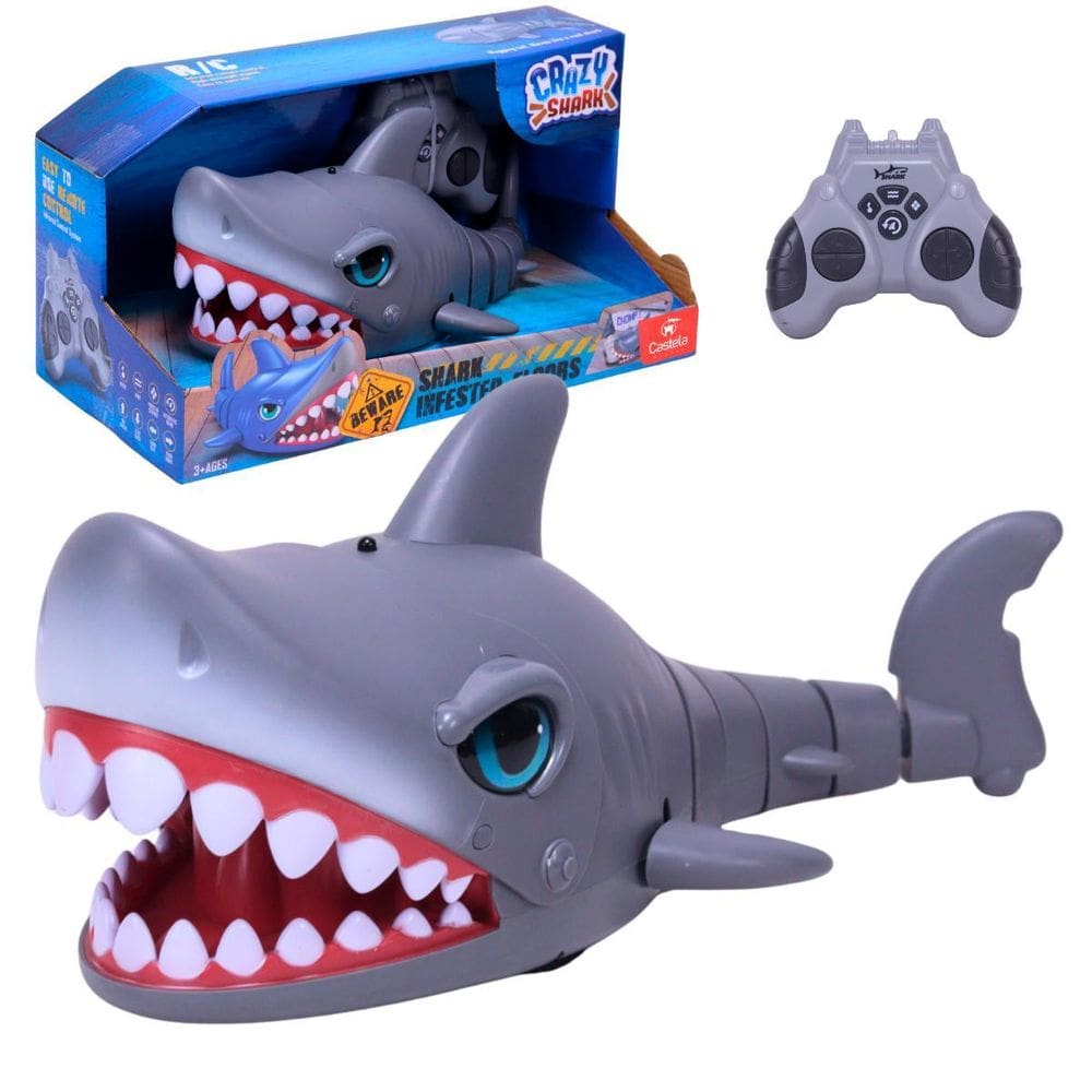 Brinquedo Tubarao De Controle Remoto Cinza - Castela