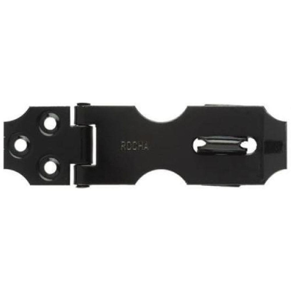 Ferrolho Com Porta Cadeado Trinco Preto 6,5X2,5Cm Rocha