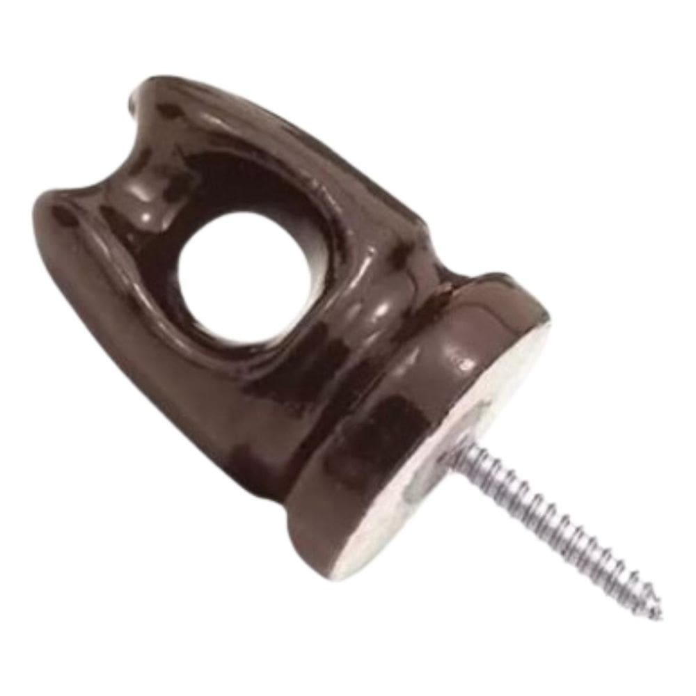 Isolador Olhal De Porcelana 72 Mm X 54 Mm  Pimentão