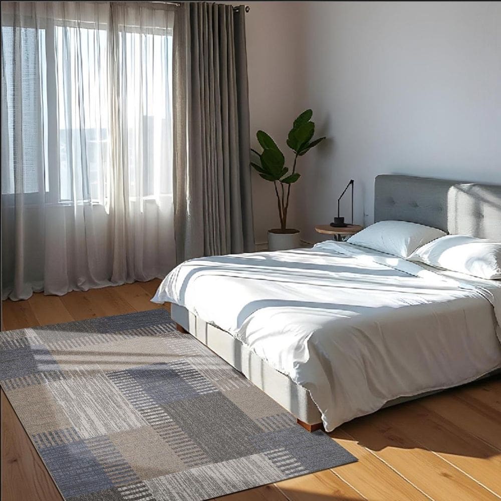 1 Tapete Quarto Cama Antiderrapante Js Fu Qua 150 X 200 M03