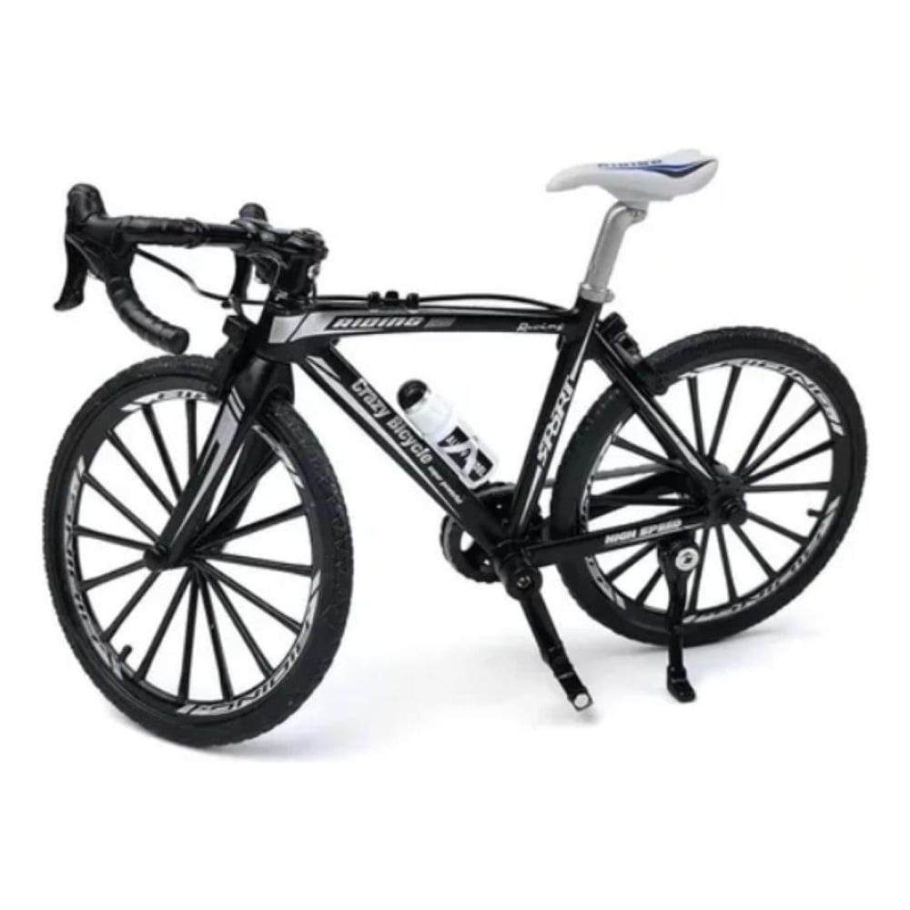 Miniatura Bicicleta Bike Speed Preto/Cinza Metal 1:8