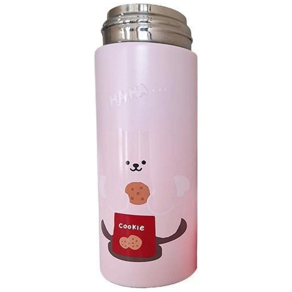 Garrafa Infantil Térmica 420Ml Ursinho Rosa Escola Passeio