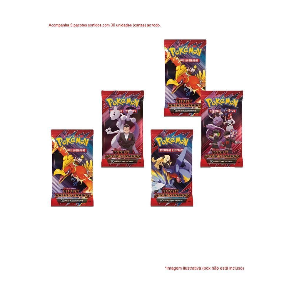 30 Figurinhas Cartas Pokémon Rivais Predestinados Escarlate