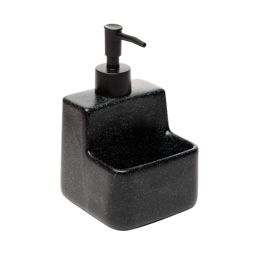 Dispenser Porta Sabão E Suporte Esponja 430Ml Cerâmica Pia