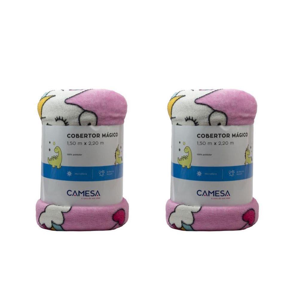 Kit 2 Cobertores Solteiro Mágico Brilha No Escuro 220X150