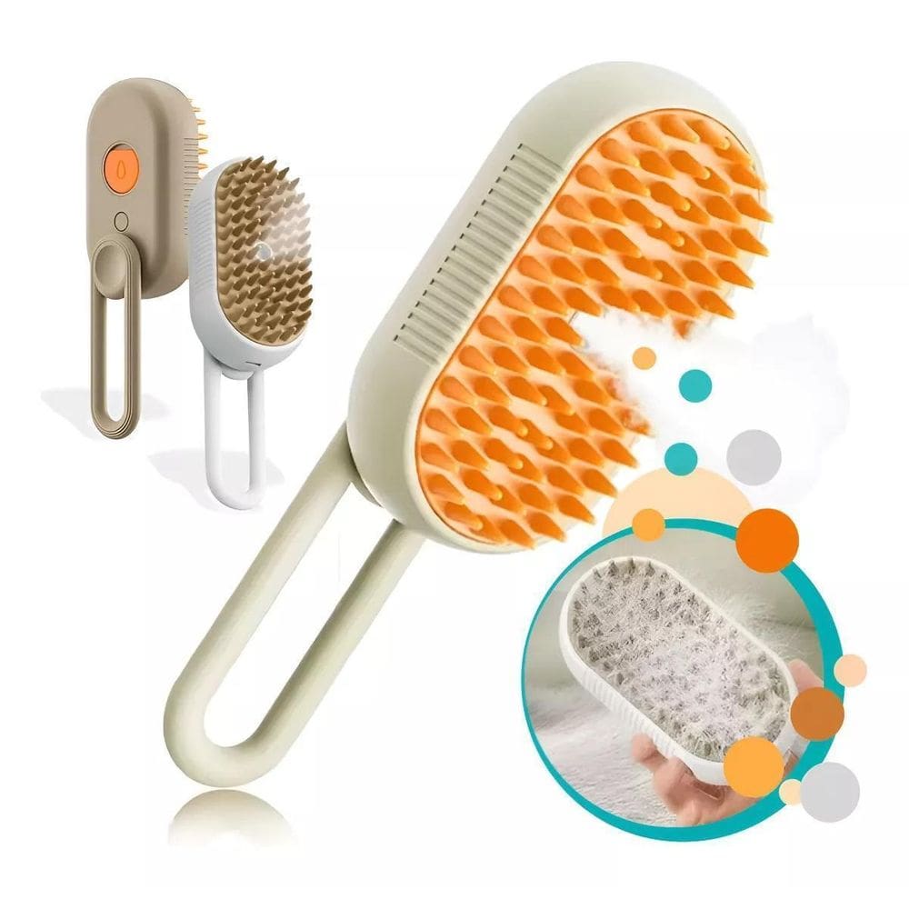 Pente Escova A Vapor Banho A Seco Desembaraça Pelos Pets