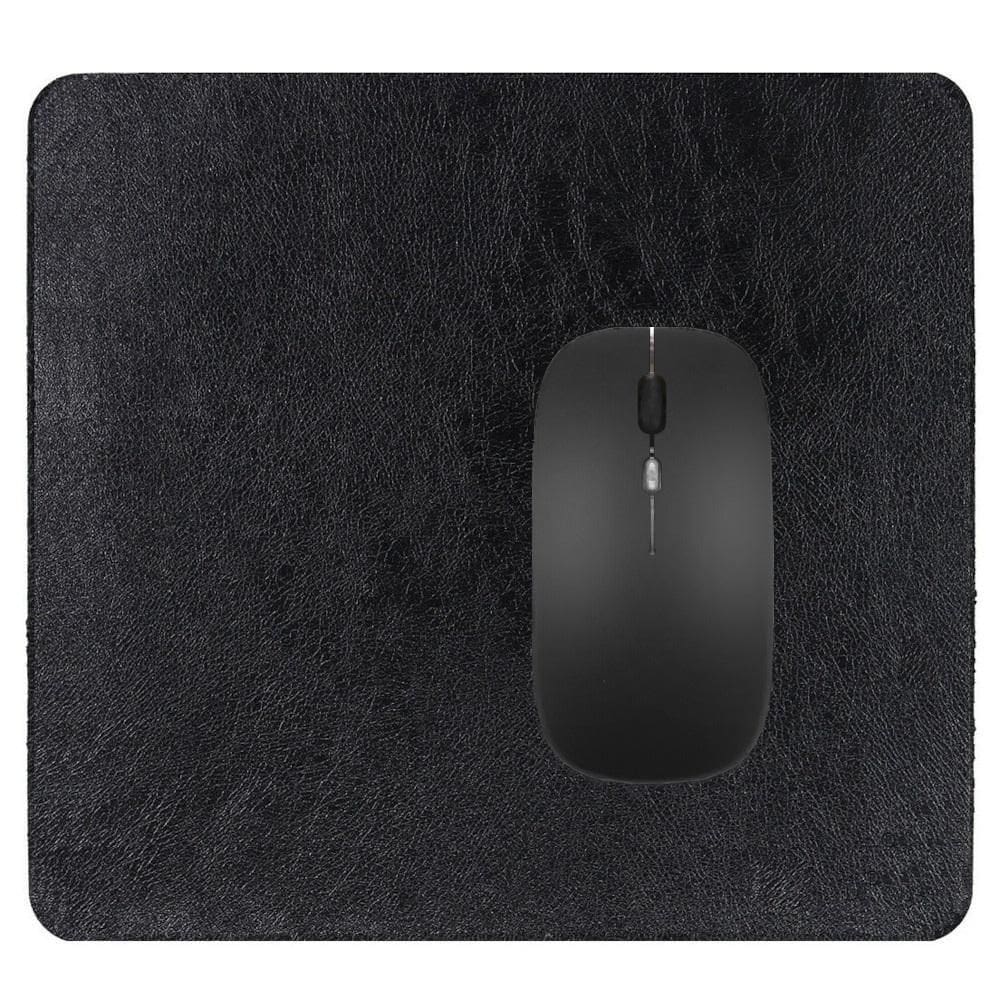 Mouse Pad Antiderrapante Couro Trabalho 30X25 + Porta Copo
