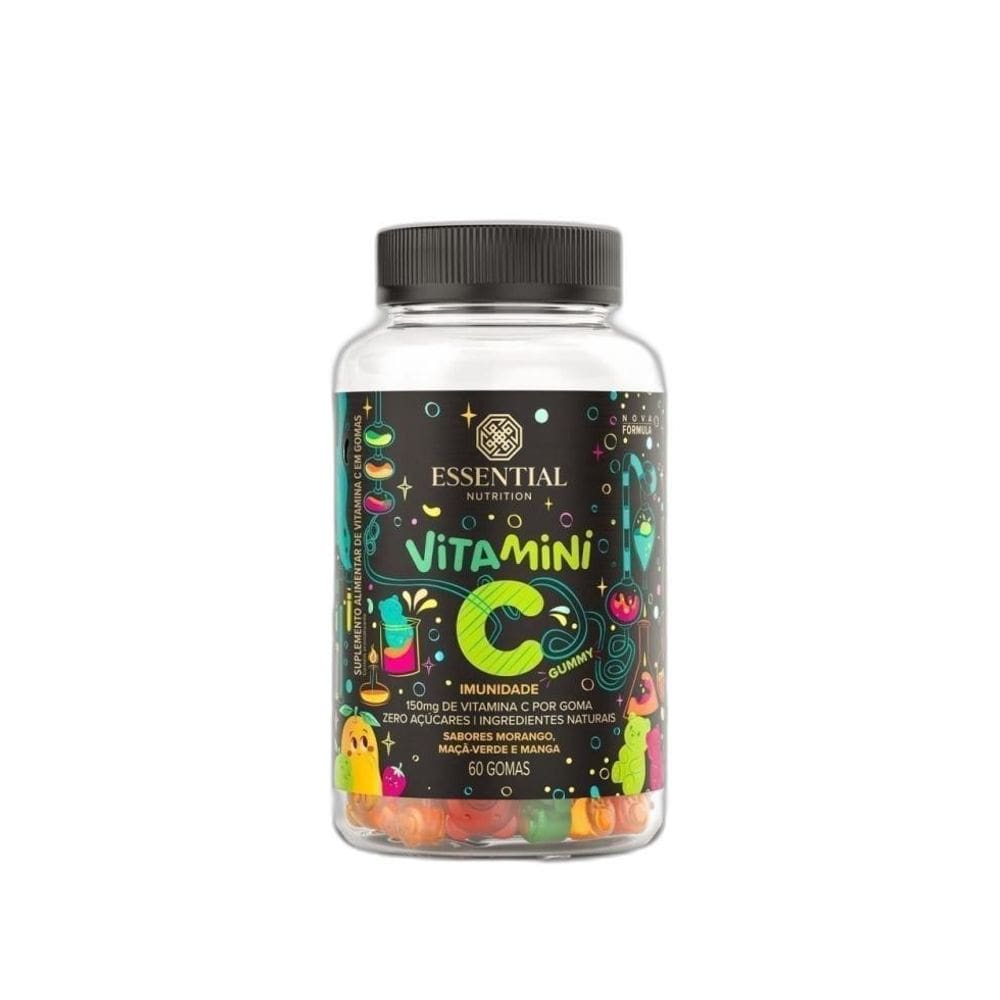 Vitamini C Gummy 150G 60 Unidades Sabor: Morango, Maçã-Verde
