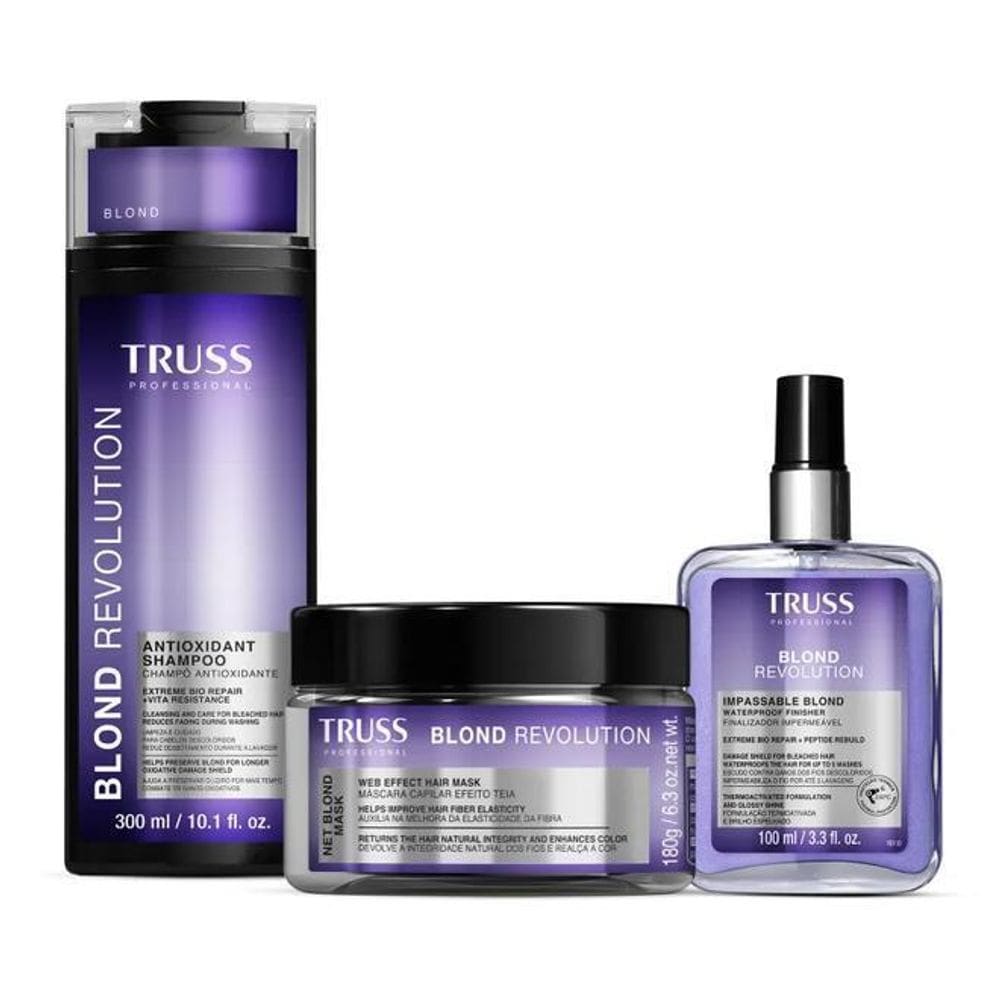Truss Blond Revolution Kit Shampoo Máscara E Finalizador