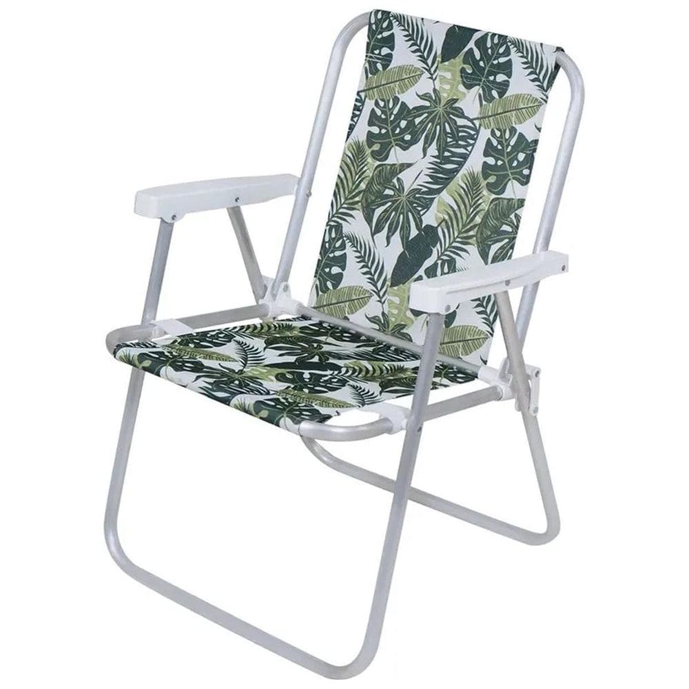 Cadeira De Praia Alta Em Alumínio Dobrável Oxford Garden Bel