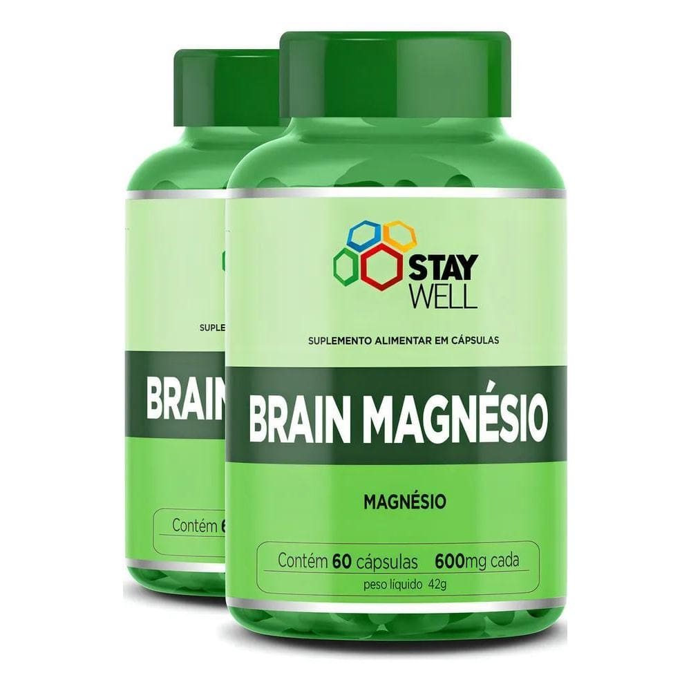 2 Potes Do Magnésio Treonato 500Mg 100% Puro Com Fórmula Exc