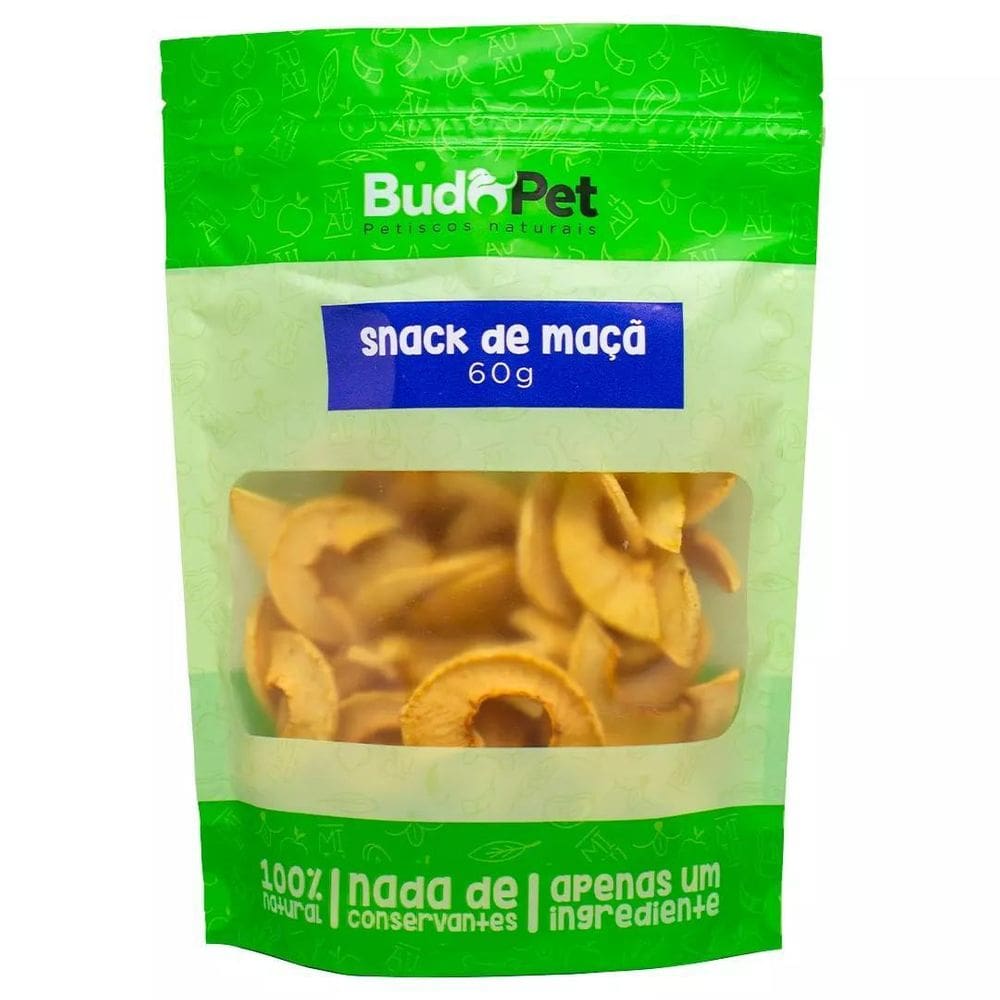 Budopet Snack De Maçã Petisco Natural Para Cães E Gatos 60G