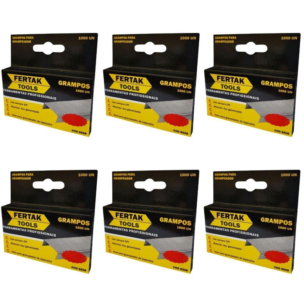 Grampos 12Mm Tipo Reto Grampeador De Pressão Com 6000 Un