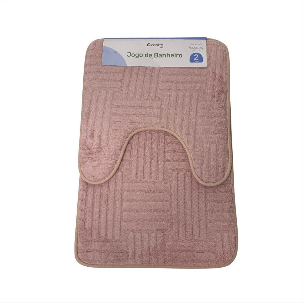 Jogo Tapetes Banheiro 2 Peças Antiderrapante Absorvente