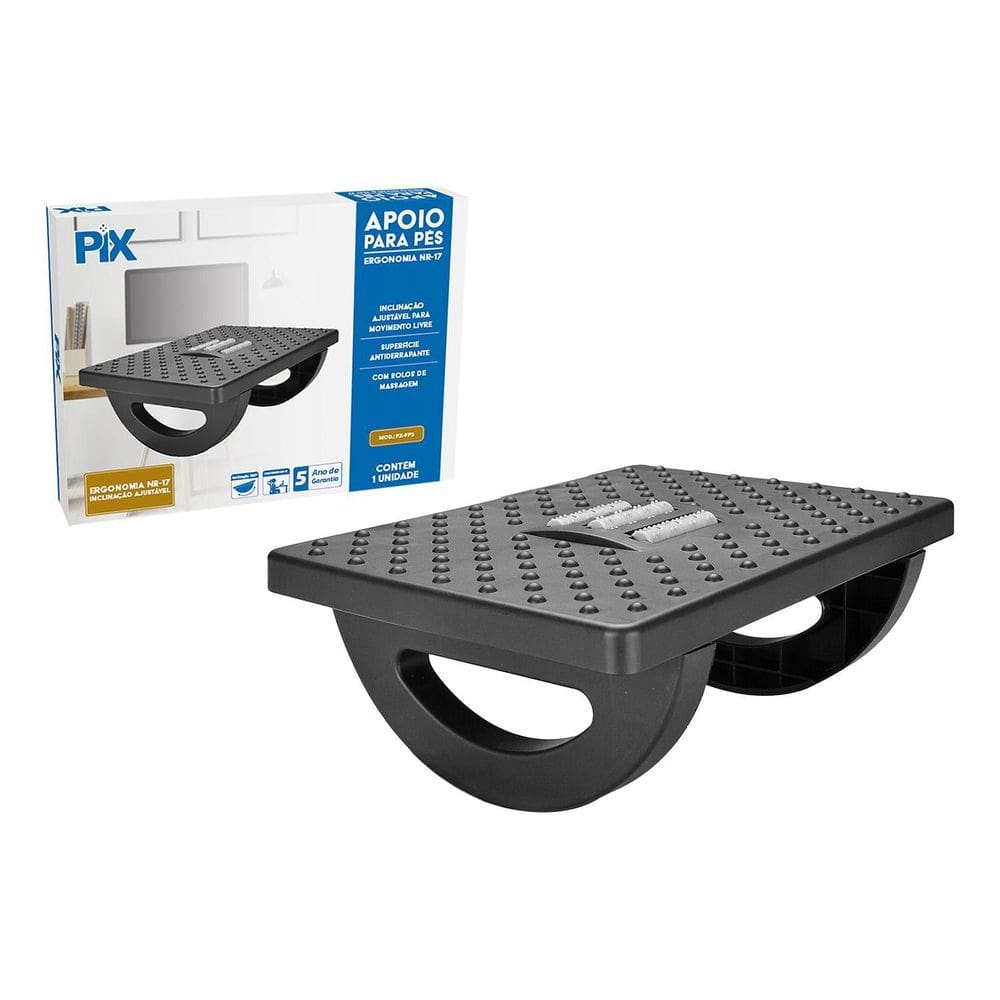 Apoio Descanso De Pé Ergonomico Abs 180º Antiderrapante Nr17