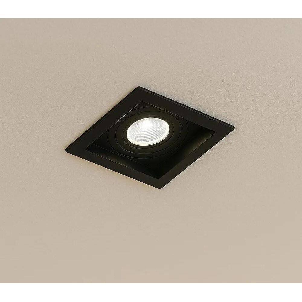 Spot Embutir Par20 Quadra Preto 110V/220V  Bivolt