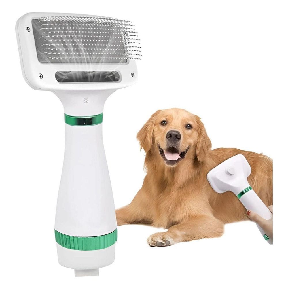 Escova 2Em1 Secador Cabelo Pente Cão Gato Seca Portátil 110V