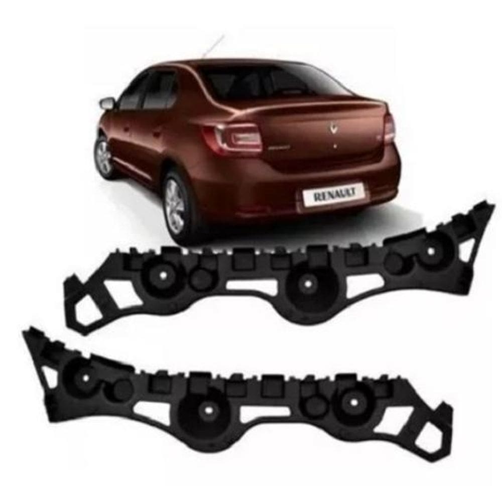 Par Suporte Guia Parachoque Traseiro Logan 2015 16 17 A 2019