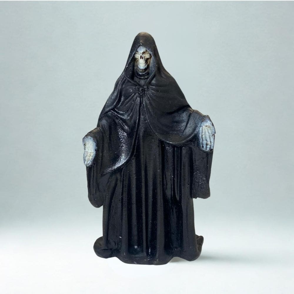 Escultura Exu Caveira De Capa Preta Resina 10 Cm