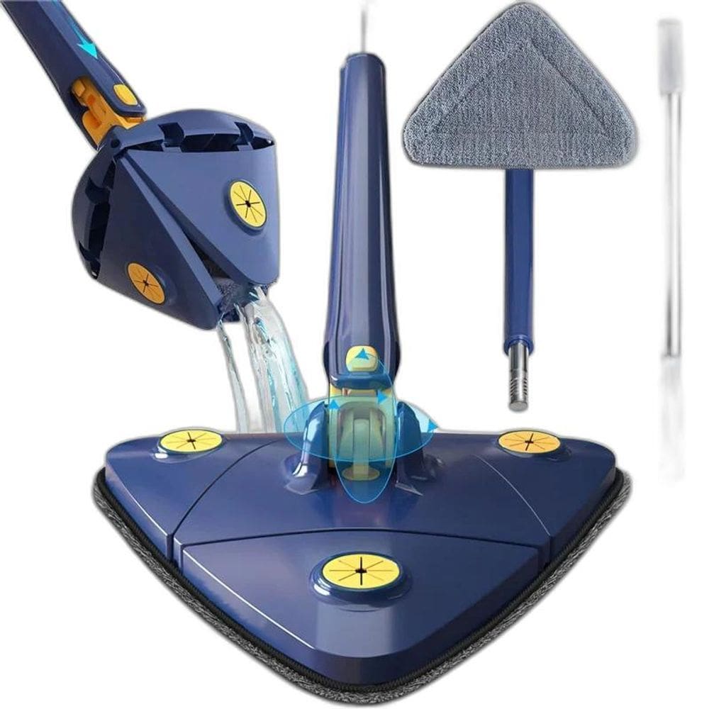Rodo De Limpeza Triangular De Chão Parede Teto Mop Giratório
