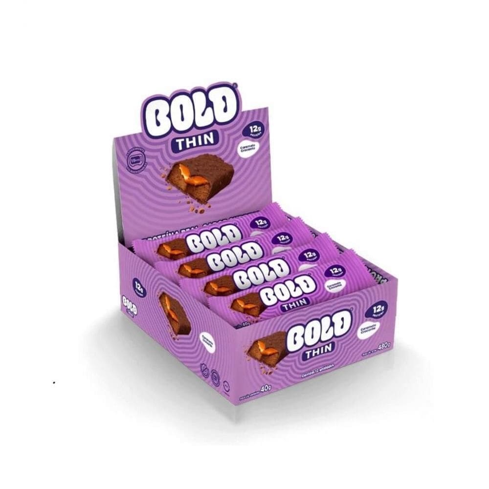 Bold Bar Thin Display 12 Unid 40G - Sabor: Caramelo Crocante