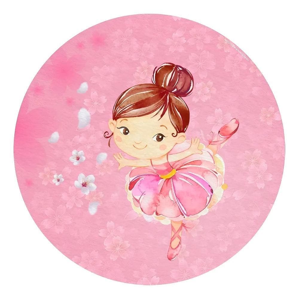 Painel De Festa Redondo Decoração De Aniversário 1,5 Bailari