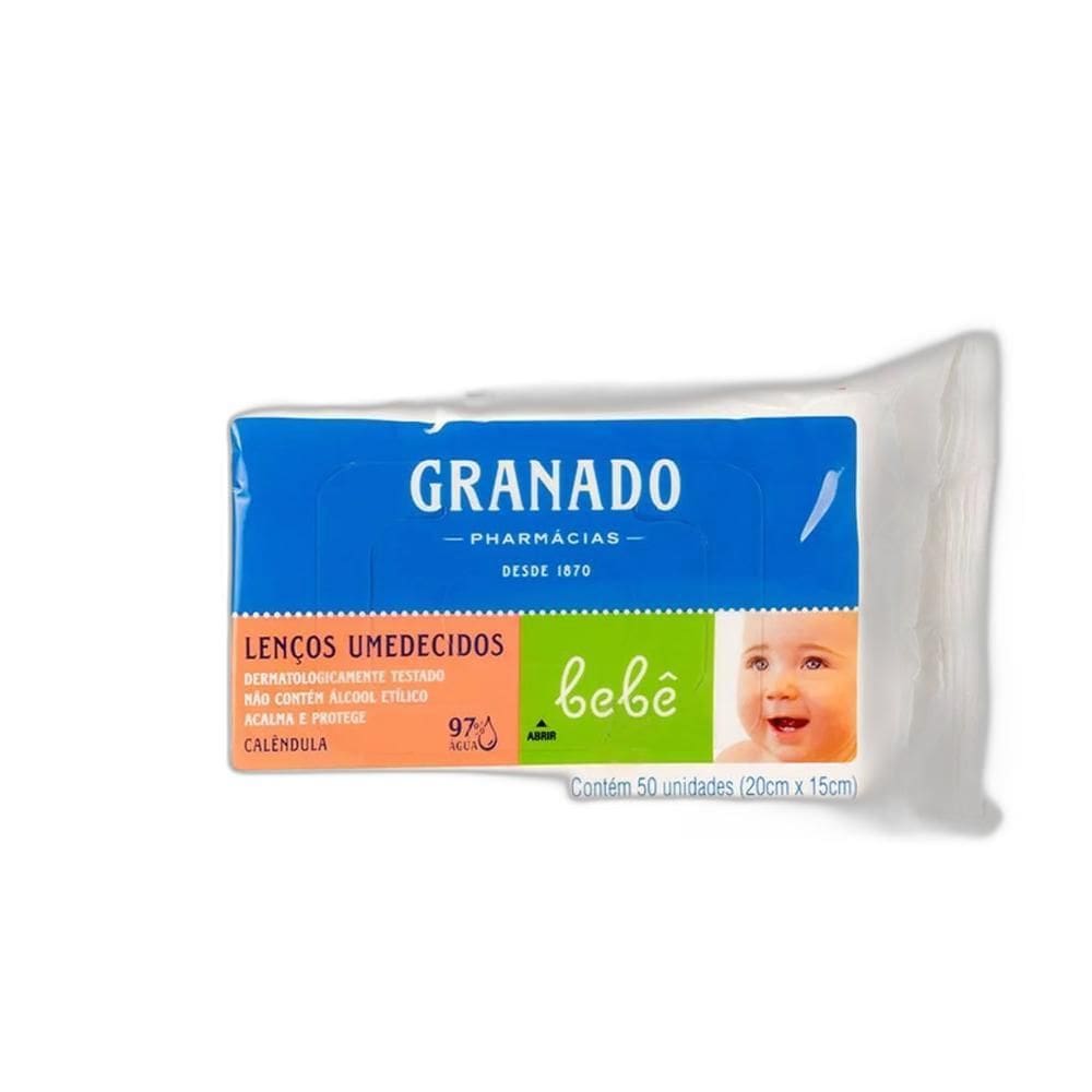 Granado Lenços Umedecidos Bebê Calêndula Pct 50Unid