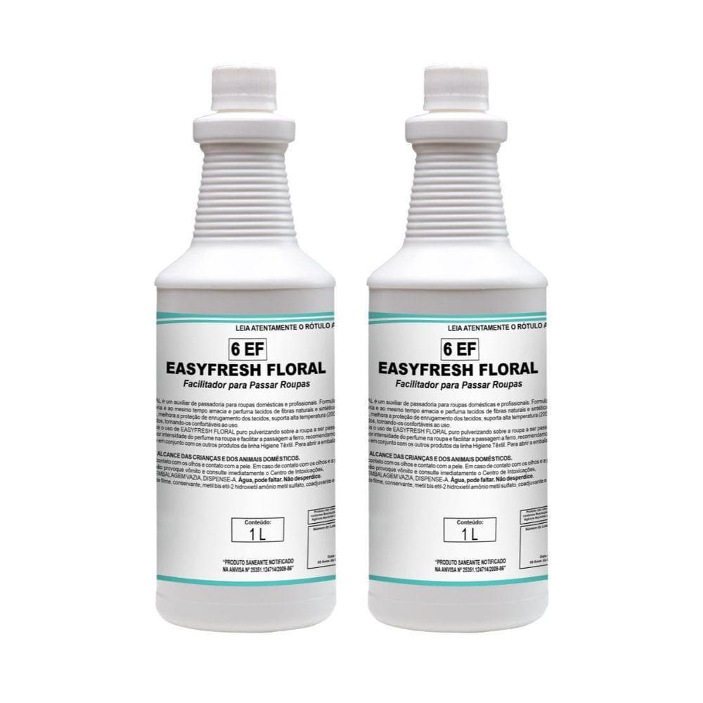 Kit 2 Facilitadores Para Passar Roupas Easyfresh Floral 1 L