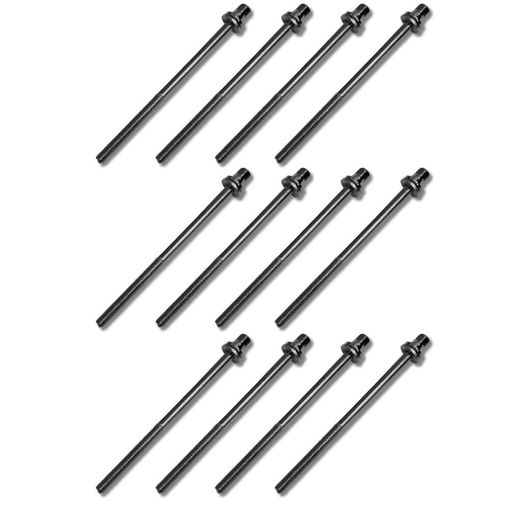 Kit 12 Parafuso Afinação Bateria 90Mm X 5Mm Hbts90 Hard Beat