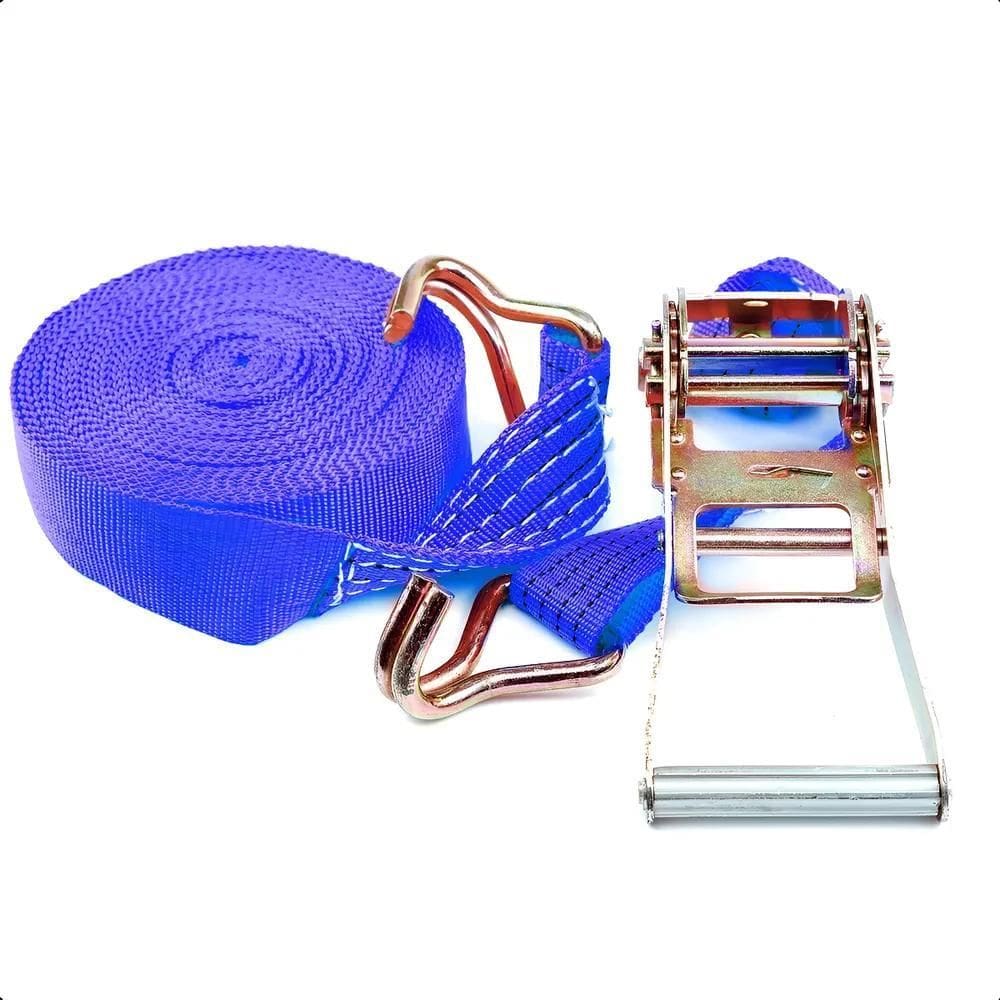 Kit Cinta E Catraca 9M Poliester 3 Ton J Carro/Caminhon Azul
