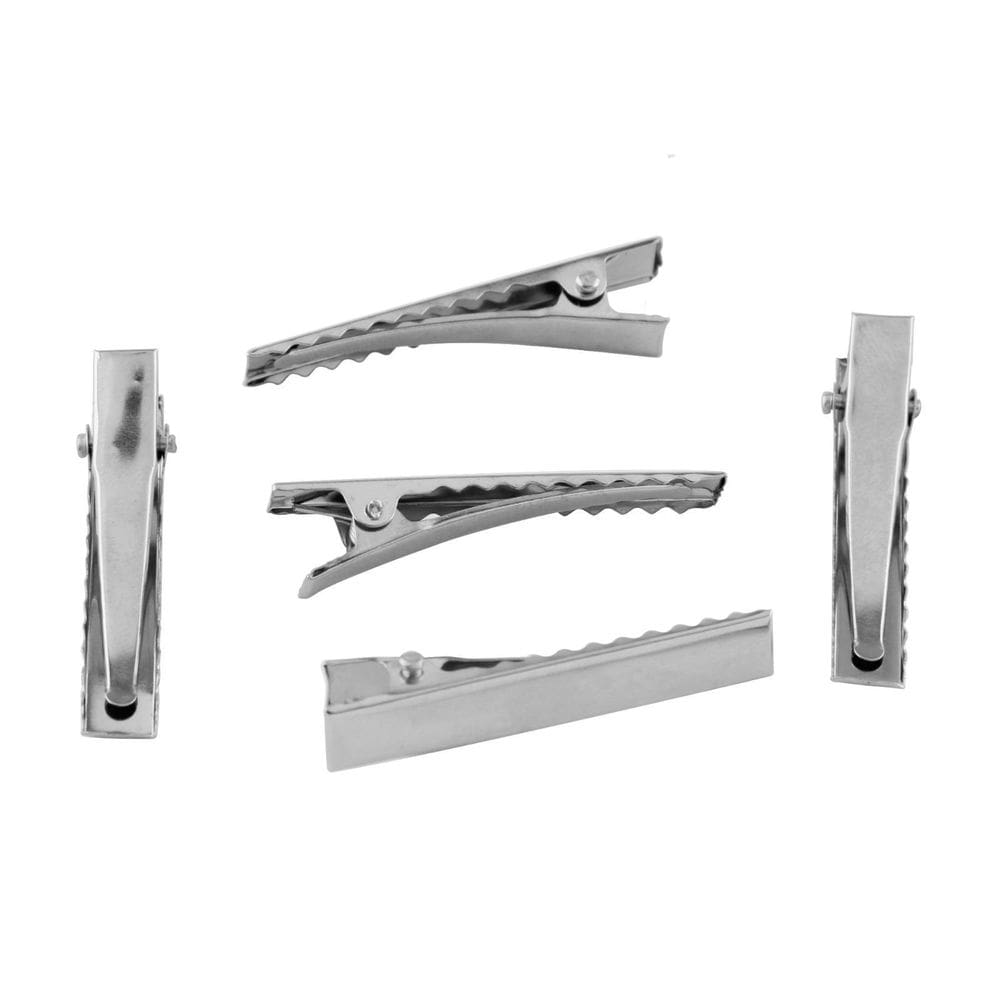 Bico De Pato Inox Presilha Jacaré 100 Uni 4,5Cm