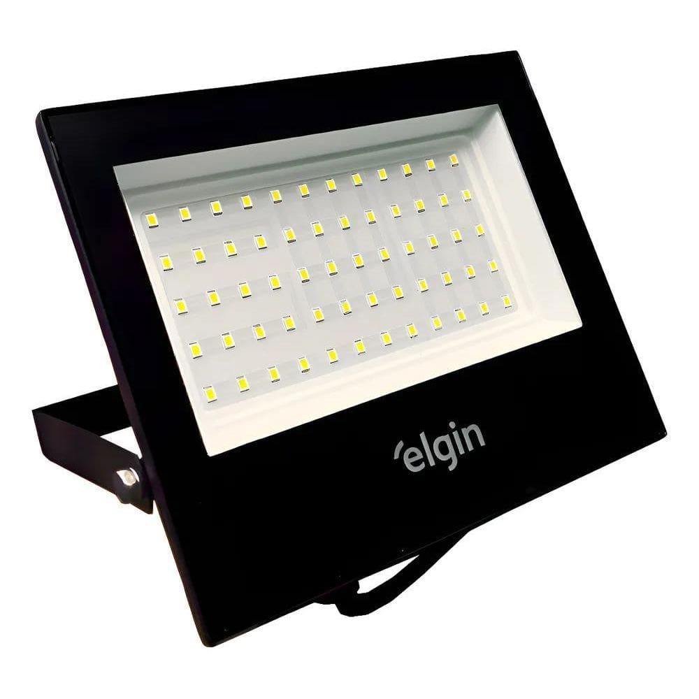 Refletor Projetor Holofote Led 100W Luz Branca Elgin Cor Da