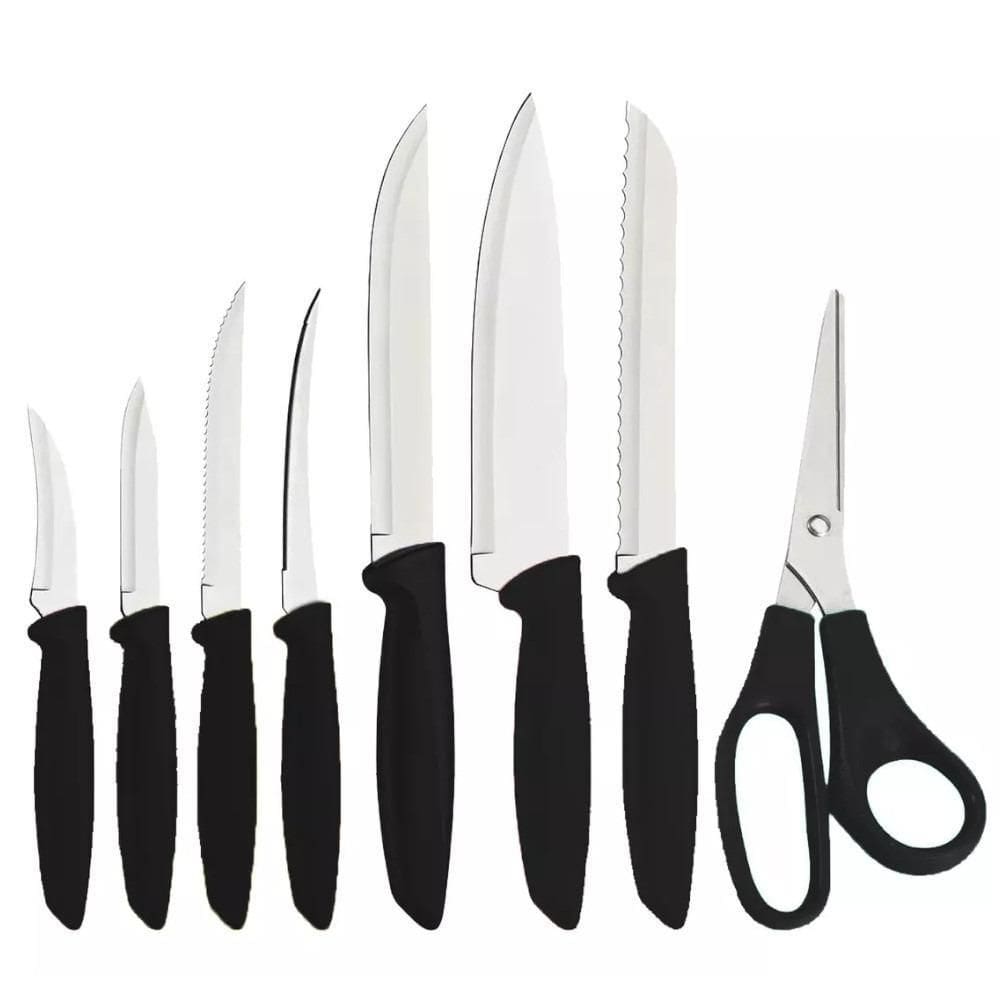 Jogo De Facas Com Lâminas Aço Inox 8 Peças 7914355 Palisad