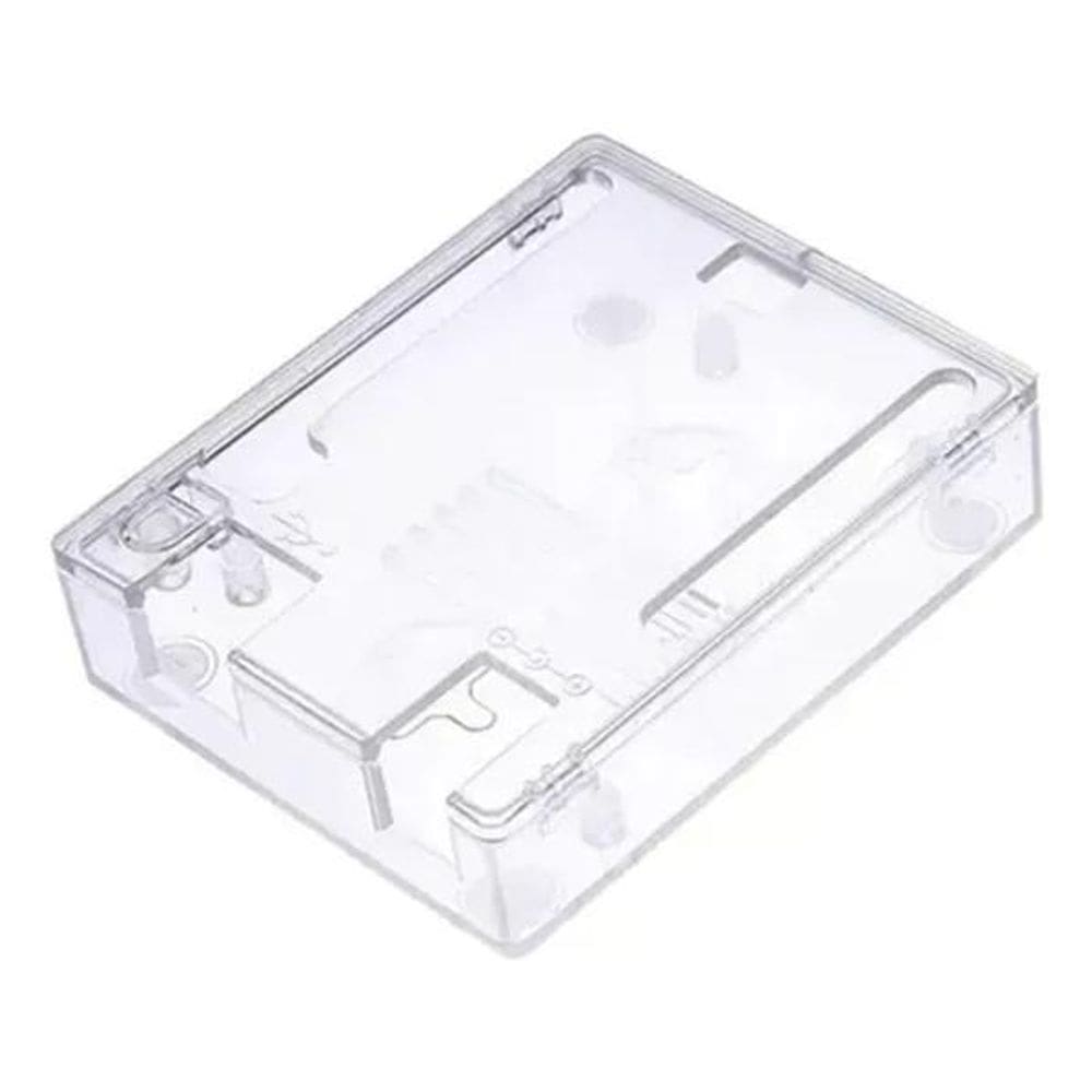 Case Para Arduino Uno Em Plástico Abs Transparente Com