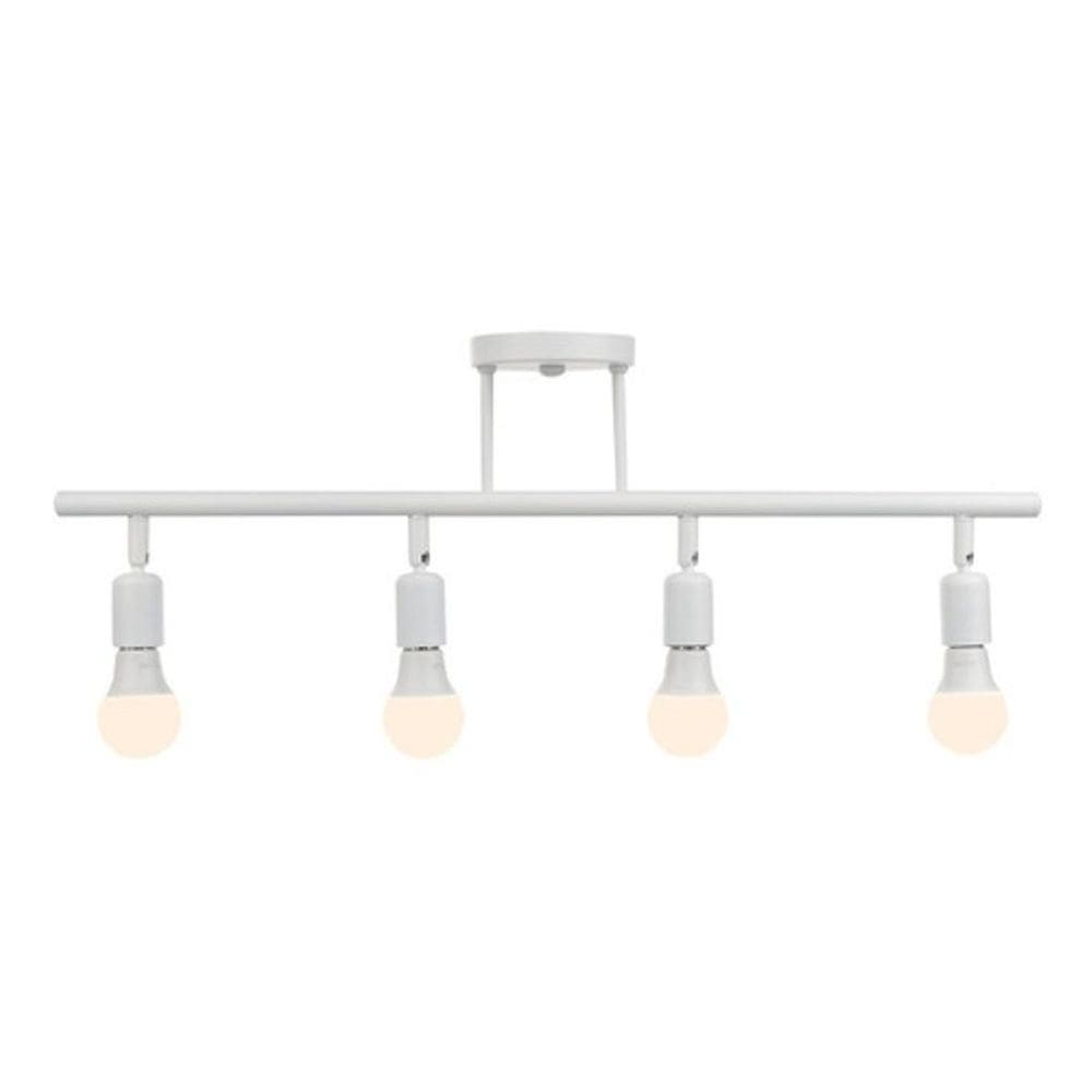 Spot Trilho Com 4 Lâmpadas Sobrepor Direcionável E27 Branco