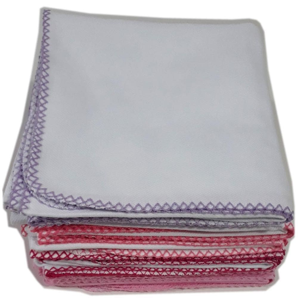 Kit 3 Cueiro Bebê Flanelado Liso Gigante 80X80 - Feminino