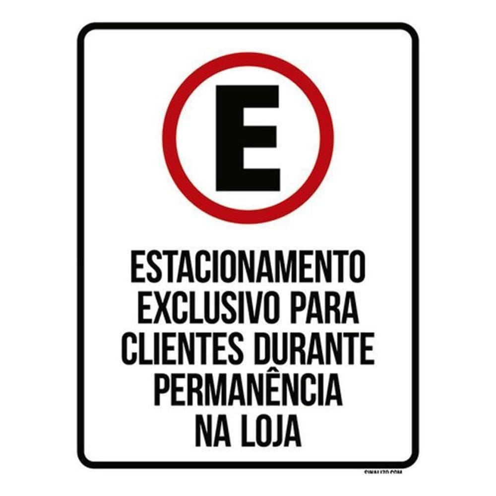 Kit 3 Placas Estacionamento Exclusivo Clientes Na Loja