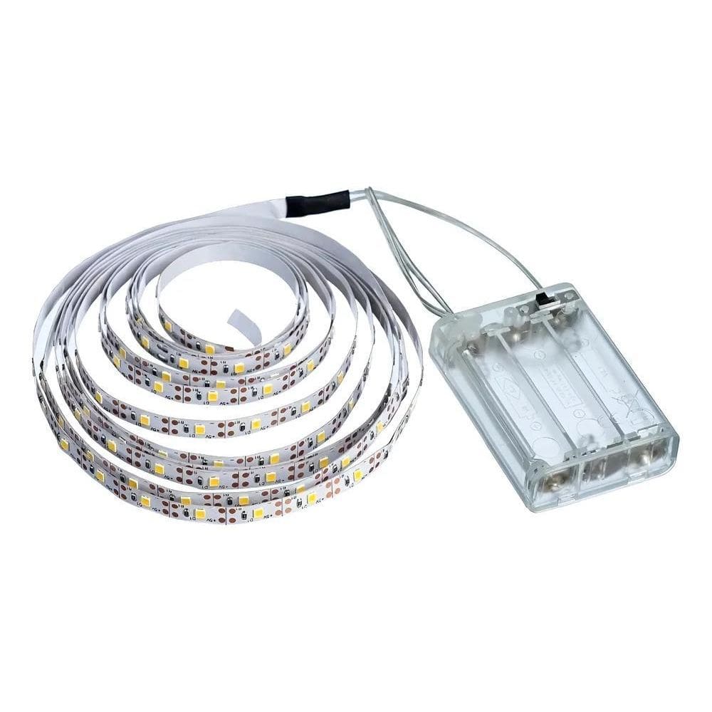 Fita Super Led 2M Metros Branco Quente Branco-Frio 3 Pilhas