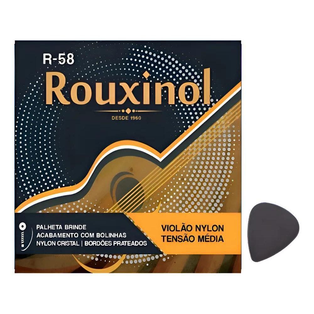 Encordoamento Cordas Violão Nylon Média Rouxinol R58 Bolinha