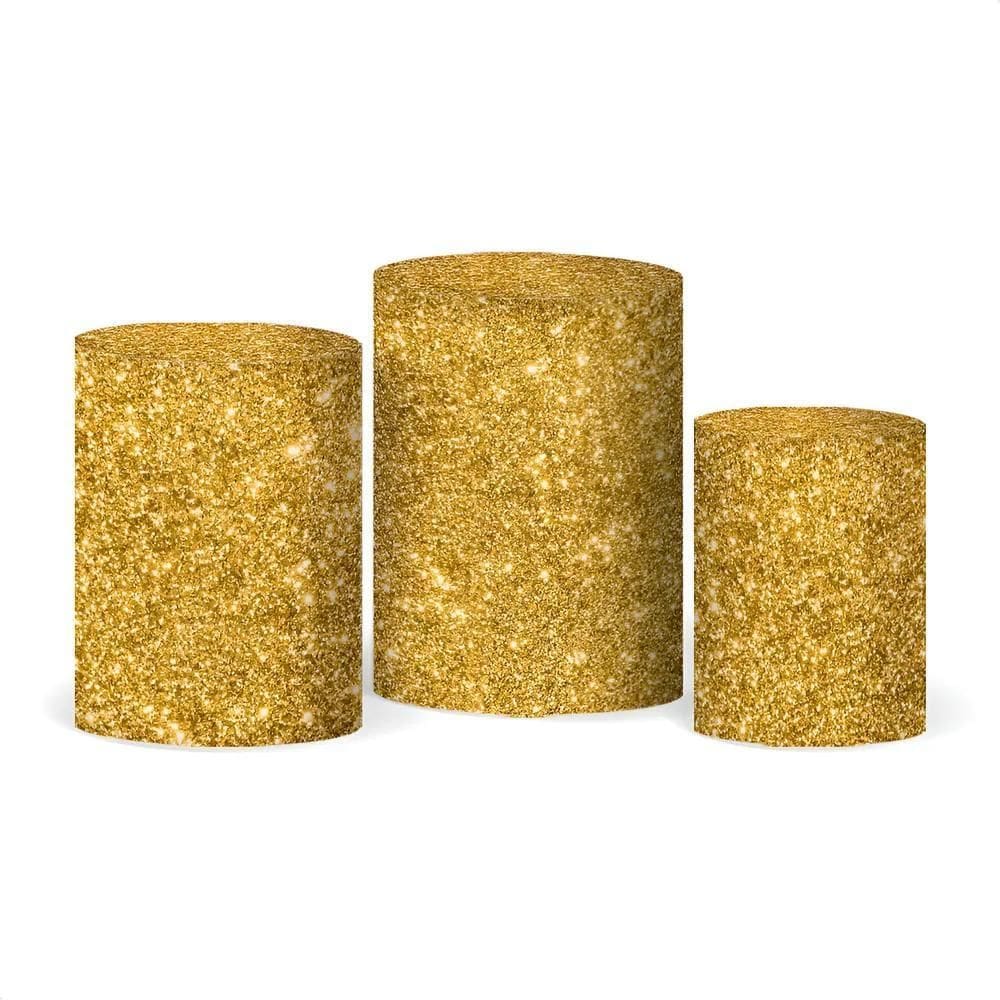 Trio Capas Cilindro Sublimado Glitter Veste Fácil Dourado Ou