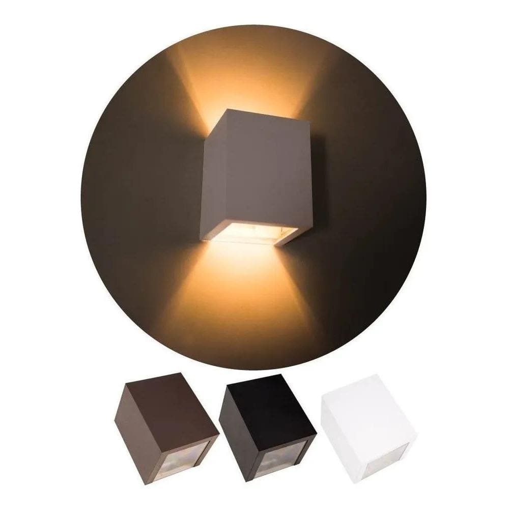 Arandela Efeito 2 Focos Sem Friso B Preto 110V/220V  Bivolt