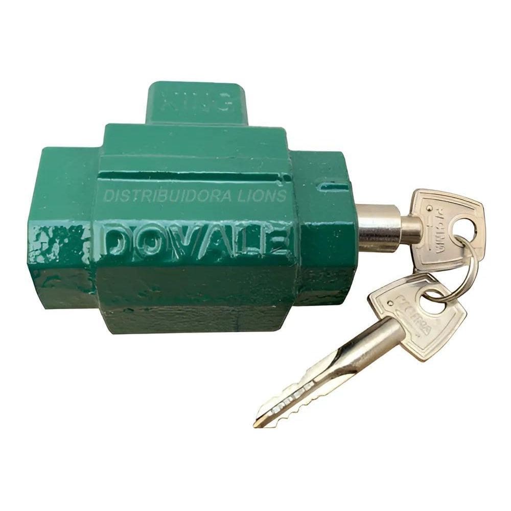 Fechadura Cadeado De Chão Trava Para Porta De Aço Dovale Cor